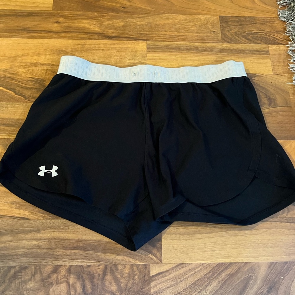 Black Under Armour workout shorts